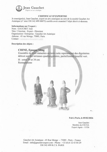 Antiquités - Grande statuette Mingqi - Chine époque Ming