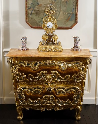 Deux commodes d'apparat siciliennes "aux cent miroirs" - Mobilier Style 