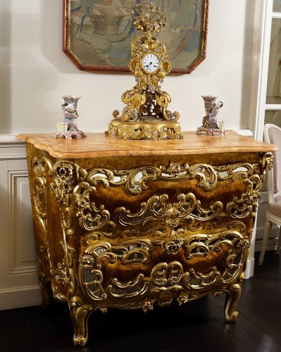 Mobilier Commode - Deux commodes d'apparat siciliennes "aux cent miroirs"