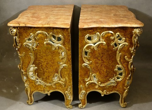 Deux commodes d'apparat siciliennes "aux cent miroirs" - 