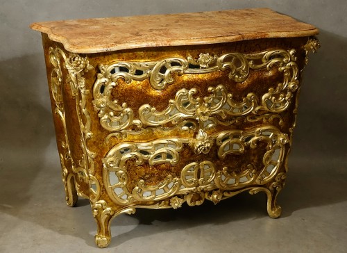 Antiquités - Deux commodes d'apparat siciliennes "aux cent miroirs"
