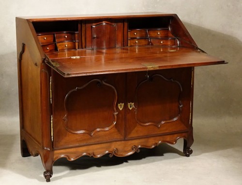 Mobilier Bureau et Secrétaire - Scriban nantais en acajou massif