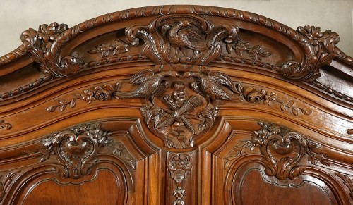 Mobilier Armoire - Armoire de port en acajou massif - Normandie XVIIIe