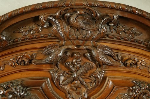 Armoire de port en acajou massif - Normandie XVIIIe - Antiquités Philippe Glédel