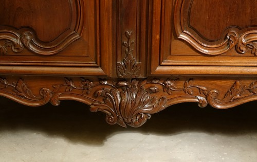 Armoire de port en acajou massif - Normandie XVIIIe - Louis XV