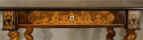 Louis XIV - Table Louis XIV en marqueterie dans le style d'Augsbourg - Innsbruck XVIIe