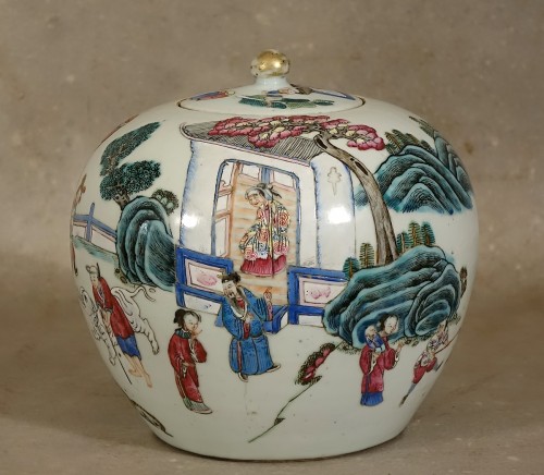 Pot à gingembre en porcelaine de Chine - Epoque Qing - Céramiques, Porcelaines Style 