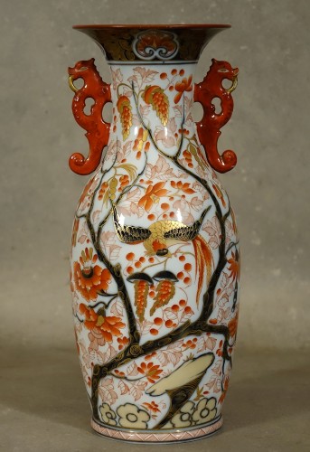 Céramiques, Porcelaines  - Vase aux dragons en porcelaine de Bayeux