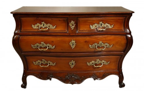 Commode en S en acajou massif - Bordeaux XVIIIe
