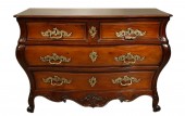 Commode en S en acajou massif - Bordeaux XVIIIe