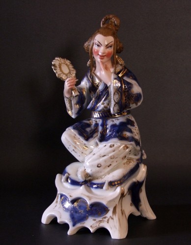 XIXe siècle - Paire de flacons à parfum par Jacob Petit en porcelaine de Bayeux
