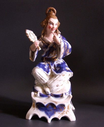 Paire de flacons à parfum par Jacob Petit en porcelaine de Bayeux - Louis-Philippe