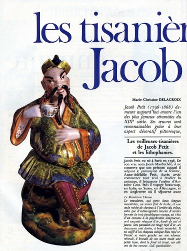 Antiquités - Paire de flacons à parfum par Jacob Petit en porcelaine de Bayeux