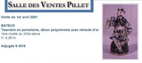 Antiquités - Paire de flacons à parfum par Jacob Petit en porcelaine de Bayeux