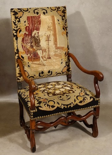Paire de fauteuils Louis XIII "os de mouton" - Antiquités Philippe Glédel