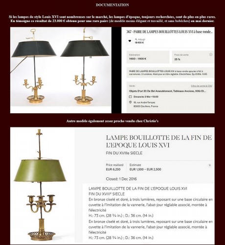 Louis XVI Period Bouillotte Lamp - Louis XVI