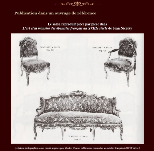 Salon estampillé Nogaret - Ancienne collection Seligmann - Antiquités Philippe Glédel
