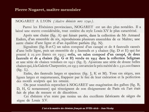 XVIIIe siècle - Salon estampillé Nogaret - Ancienne collection Seligmann