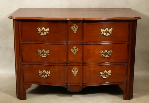 Commode de port Louis XIV en acajou massif - Mobilier Style Louis XIV