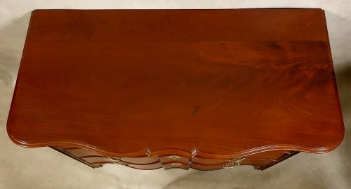 Commode de port Louis XIV en acajou massif - Antiquités Philippe Glédel