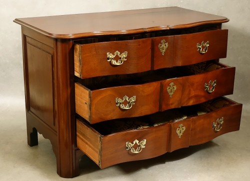 Louis XIV - Commode de port Louis XIV en acajou massif