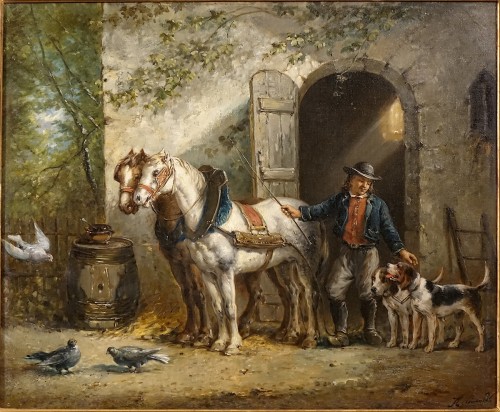 Grand Valet breton - A. Léonard - Tableaux et dessins Style Napoléon III