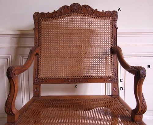 Fauteuil de Cabinet en hêtre d'époque Régence - Sièges Style Régence