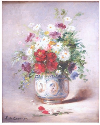 Vase of Flowers - A de Caranga  (1829 - 1889)