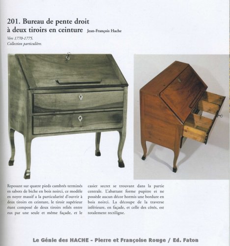 Bureau de pente de Jean-François Hache - Antiquités Philippe Glédel