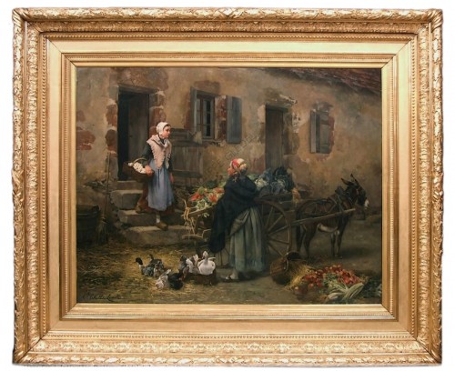 "Le départ pour le marché" Cabaillot-Lassalle - Salon de 1883