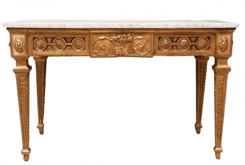 Console table in gilded wood attributed to Pierre Pillot - France Provence 18th century