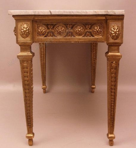 Table en console en bois doré attribuée à Pierre Pillot - Provence XVIIIe - Louis XVI