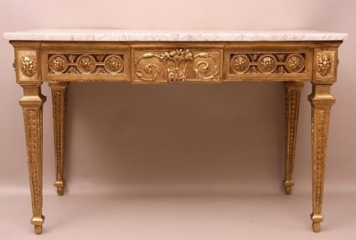 Antiquités - Console table in gilded wood attributed to Pierre Pillot - France Provence 18th century