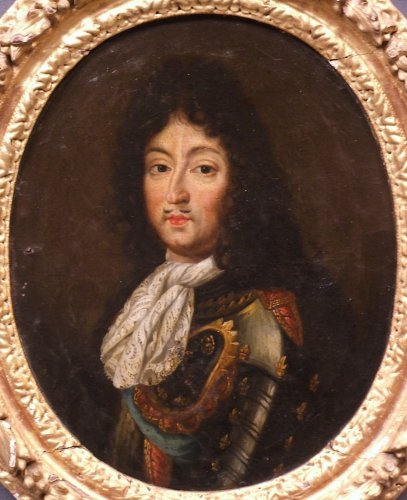 Portrait de Louis XIV - Atelier de Mignard vers 1670 - Tableaux et dessins Style Louis XIV