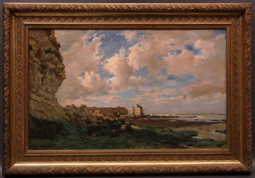 Falaises de Normandie par Pierre-Jules Geneste (1826-1889)