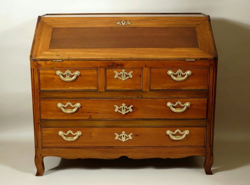 Commode scribanne malouine en acajou - Saint-Malo XVIIIe - Mobilier Style Transition