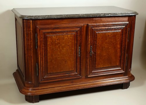 Mobilier Buffet - Buffet bas de port en acajou de Cuba massif - Boulogne XVIIIe siècle