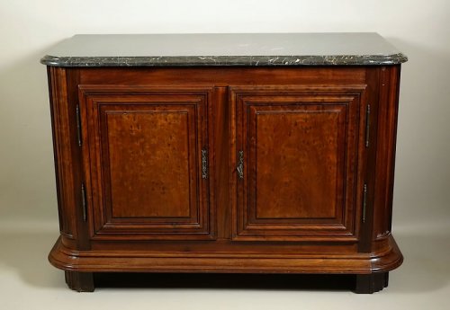 Antiquités - Buffet bas de port en acajou massif - Boulogne XVIIIe siècle