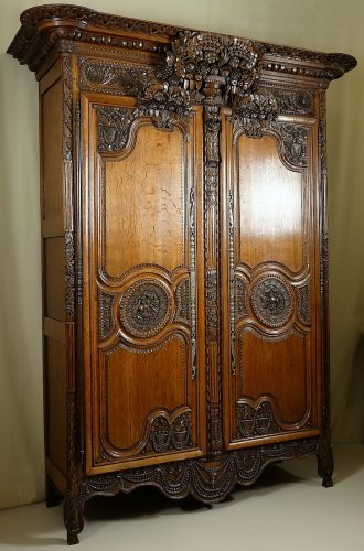 Armoire de mariage de Bayeux - Normandie XIXe siècle - Mobilier Style 