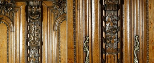 XIXe siècle - Armoire de mariage de Bayeux - Normandie XIXe siècle