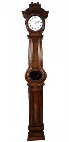 Horloge de parquet normande XVIIIè dite demoiselle de Bayeux