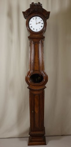 Antiquités - Horloge de parquet normande XVIIIè dite demoiselle de Bayeux