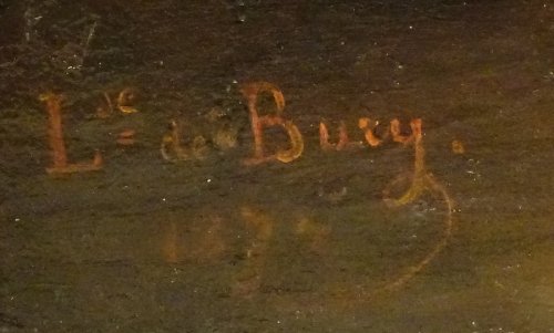 XIXe siècle - Grande nature morte signée Louise de Bury datée 1873