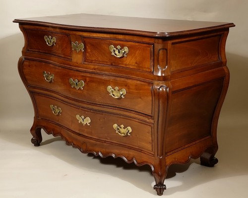 Commode bordelaise en acajou massif - Bordeaux XVIIIe siècle - Mobilier Style Louis XV