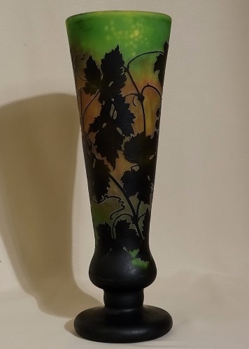 20th century - Daum frères à Nancy - Large multilayer glass vase