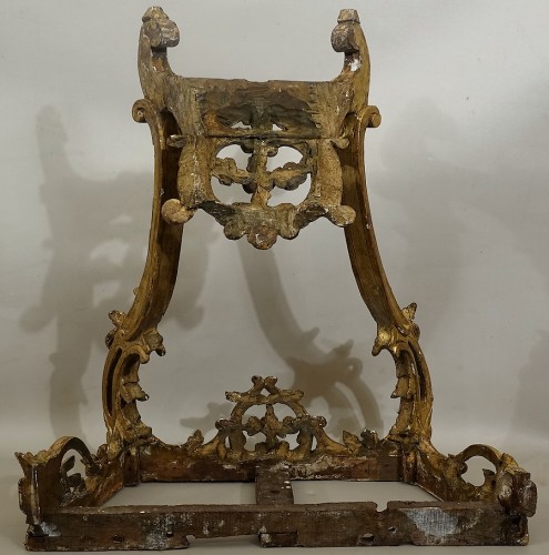 Louis XV - Console en bois doré d'époque Louis XV