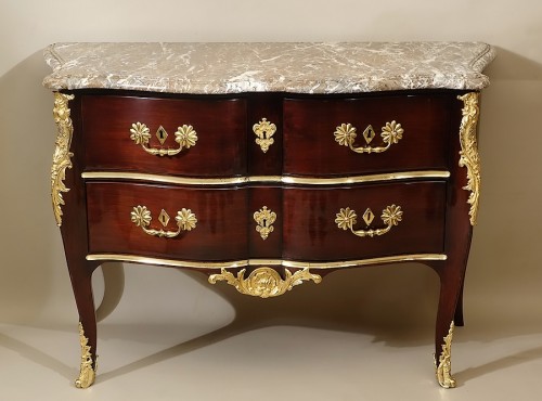 Commode Régence en amarante estampillée FL pour François Lieutaud - Mobilier Style Régence