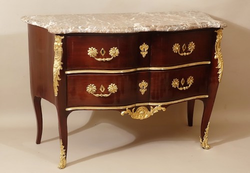 Commode Régence en amarante estampillée FL pour François Lieutaud - Antiquités Philippe Glédel