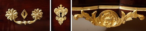 Antiquités - Commode Régence en amarante estampillée FL pour François Lieutaud