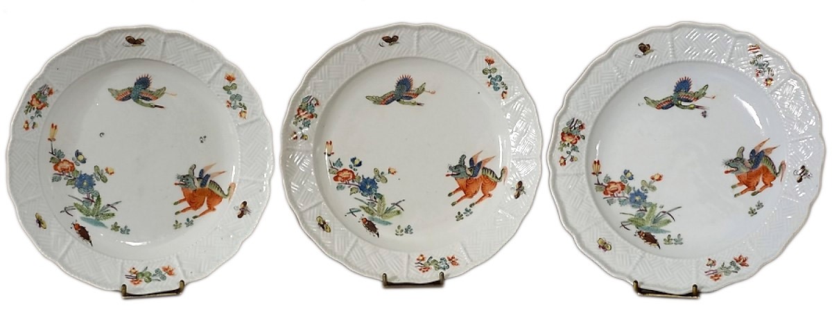 porzellan Assiette n° 3 Kakiemon porcelaine 18ème Meissen Saxe Louis XV 